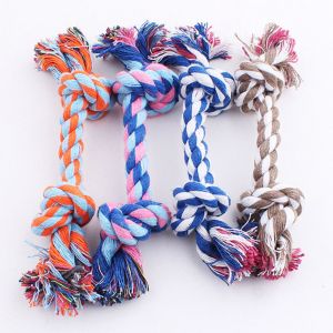 Shopstyle pet-style Pet Puppy Dog Cotton Knot Braided Teeth Clean Chew Toys Rope Random Cute